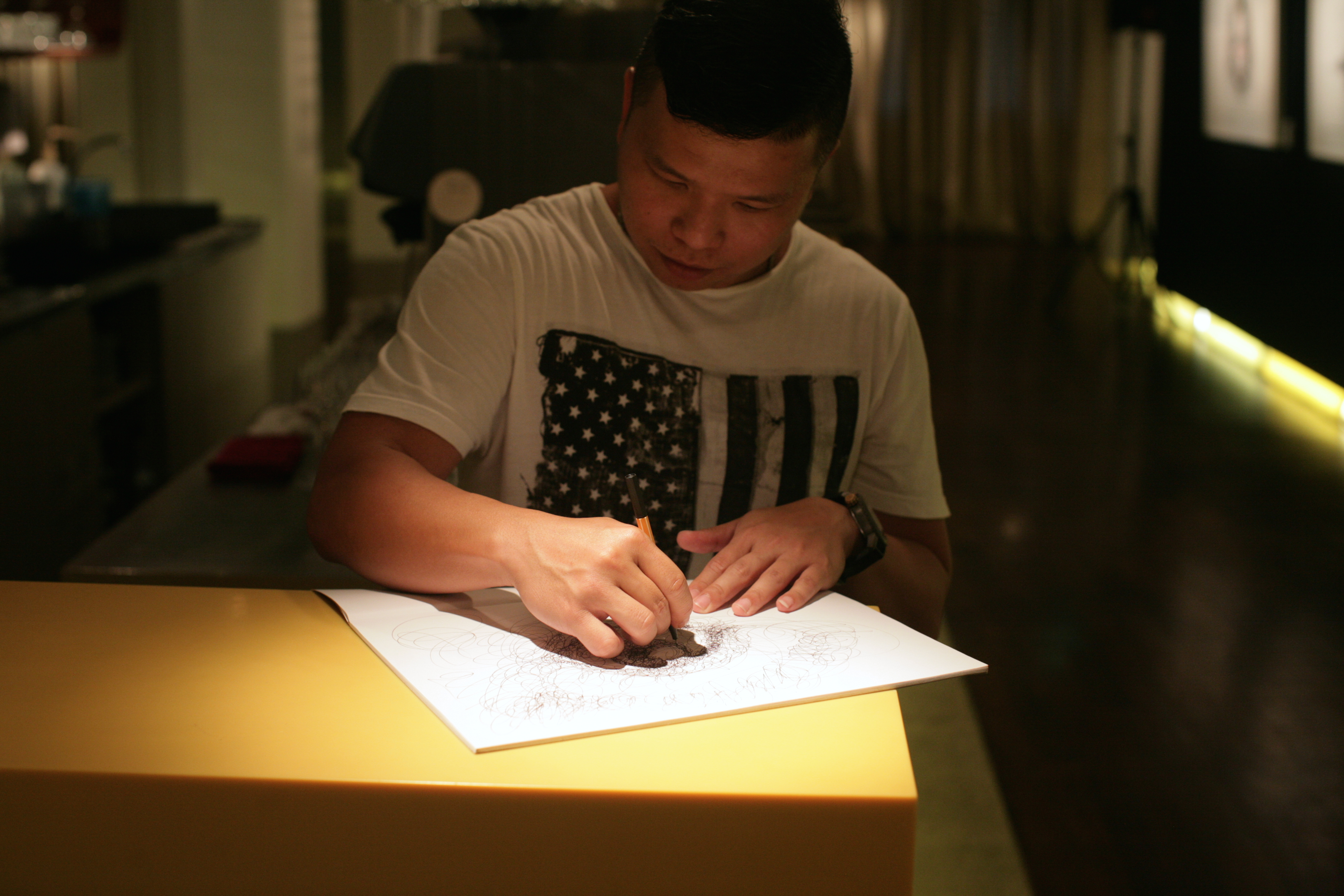 DOODLE: Vince Low doodles a sample for a promo video and for Contented.