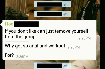WHY: “Why get so anal and workout.” Why, man, why?