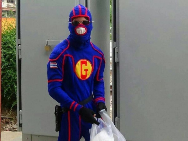 G-SPOT: The Guardian is gonna put the town's trash into a body bag which is really a garbage bag. Don't mess!